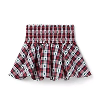 Holiday Tartan Smocked Skirt