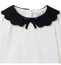 Scalloped Collar Top