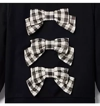 Gingham Shimmer Bow Sweater