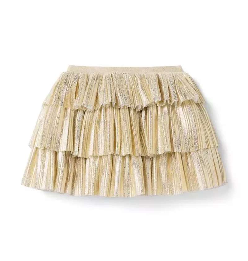 Metallic Tiered Skirt