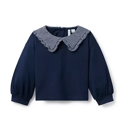 Herringbone Collar Sweatshirt