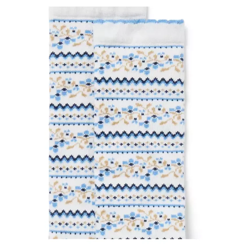 Floral Fair Isle Sock