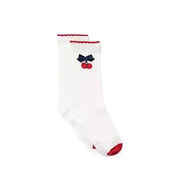 Cherry Bow Sock