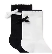 Velvet Bow Sock 2-Pack