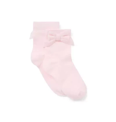 Velvet Bow Sock