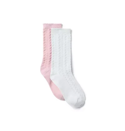 Sparkle Pointelle Sock 2-Pack