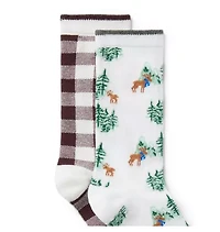 Moose And Check Sock 2-Pack