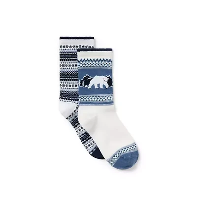 Fair Isle Crew Sock 2-Pack