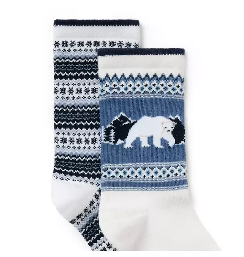 Fair Isle Crew Sock 2-Pack