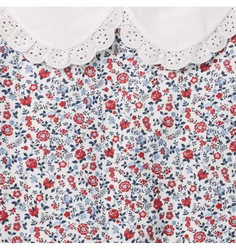 Ditsy Floral Collared Sweatshirt