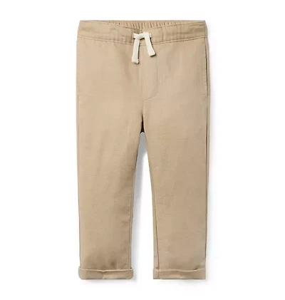 Linen-Cotton Cuffed Pant