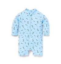Baby Recycled Nautical Icon Rash Guard Swimsuit