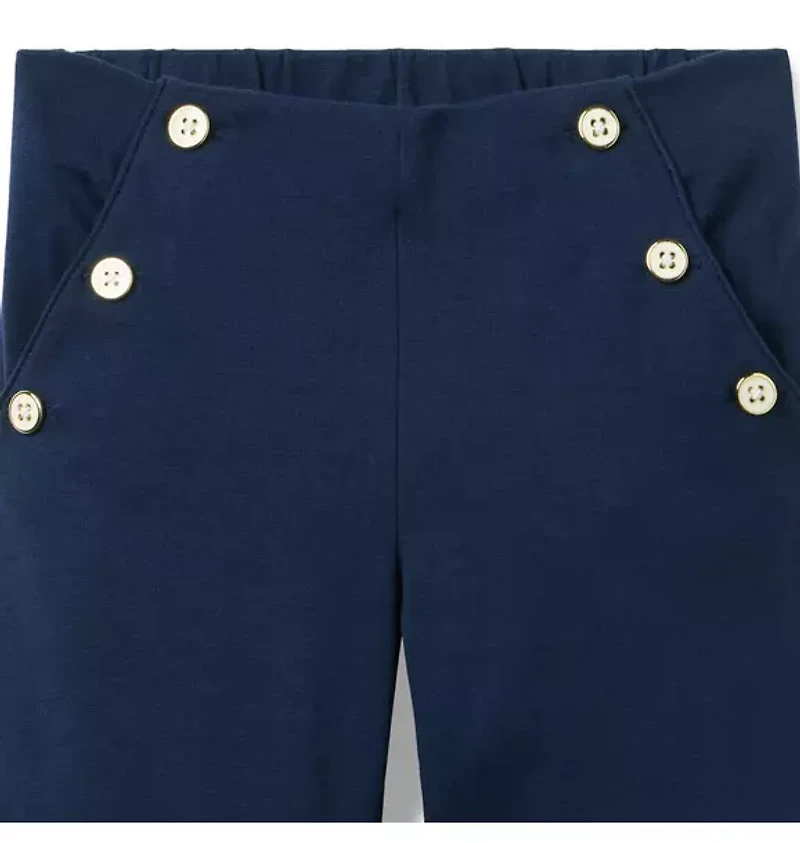 Wide Leg Button Ponte Pant