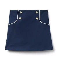 Button Ponte Skirt