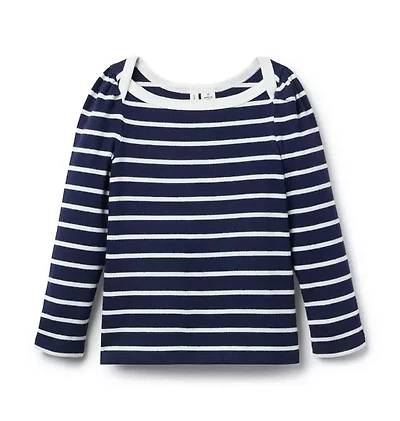 Striped Boatneck Top
