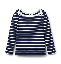 Striped Boatneck Top