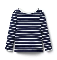 Striped Boatneck Top