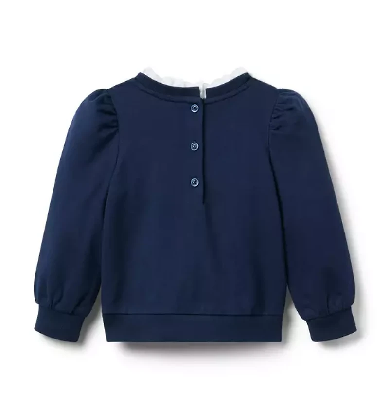 Embroidered Flower Sweatshirt