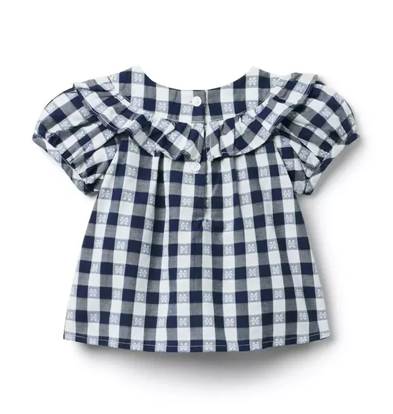 Gingham Ruffle Top