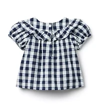 Gingham Ruffle Top