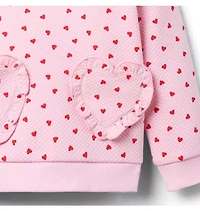 Heart Pocket Quilted Sweatshirt
