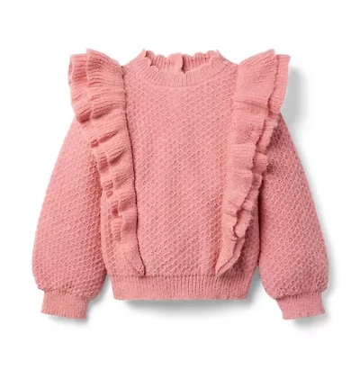 Textured Ruffle Sweater