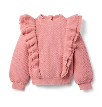 Textured Ruffle Sweater