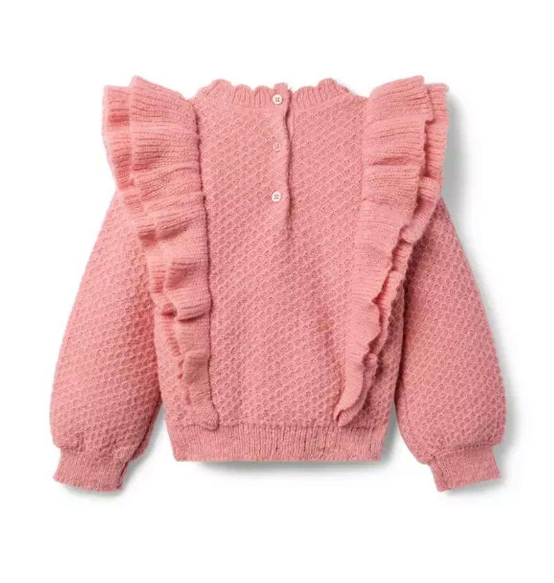 Textured Ruffle Sweater