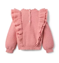 Textured Ruffle Sweater
