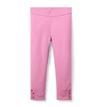 Heart Button Cuff Ponte Pant