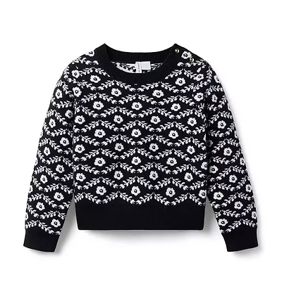 Floral Jacquard Sweater
