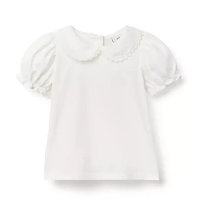 Collared Puff Sleeve Top