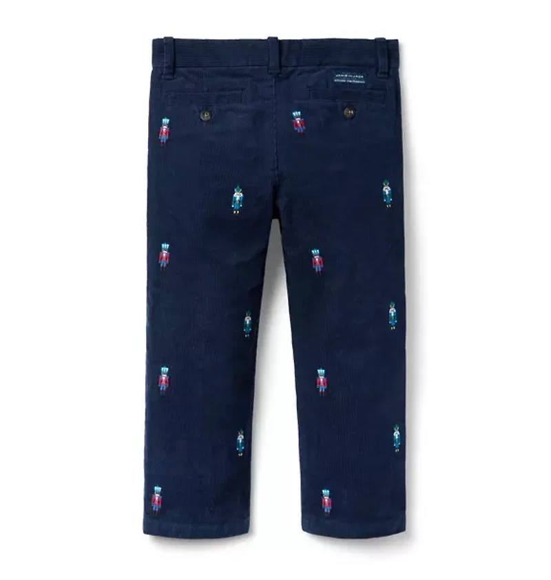 The Embroidered Nutcracker Corduroy Pant
