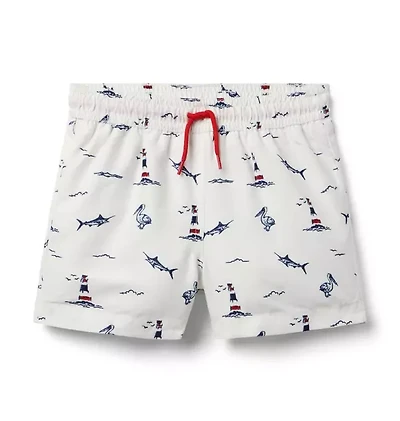 Recycled Nautical Icon Swim Trunk
