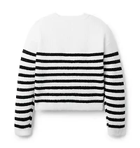 Sparkle Striped Bow Sweater