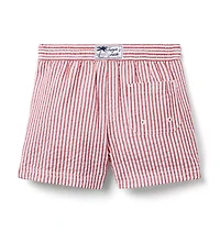 Recycled Striped Seersucker Swim Trunk