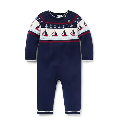 Baby Sailboat Sweater One-Piece