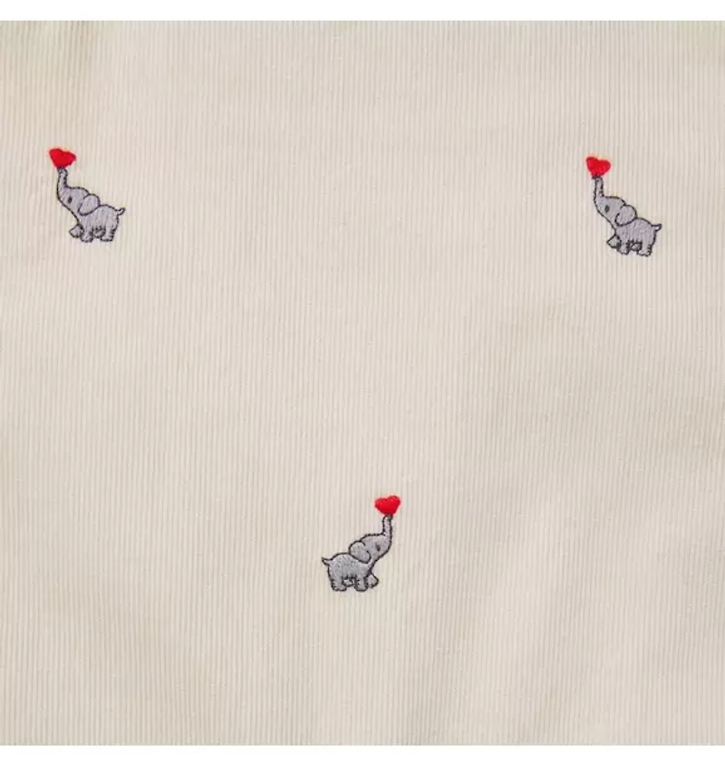 Baby Embroidered Elephant Overall