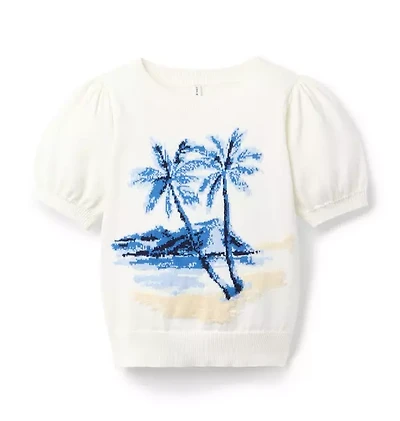 Palm Tree Sweater Top