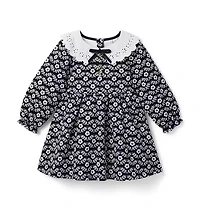 Floral Collared Ponte Dress