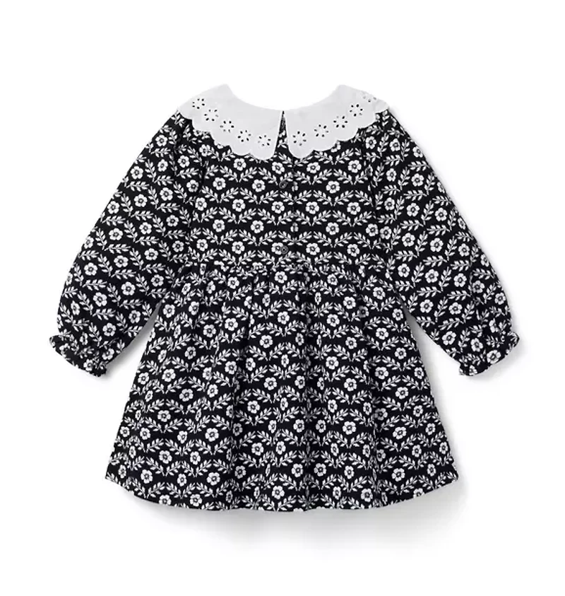 Floral Collared Ponte Dress