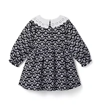 Floral Collared Ponte Dress