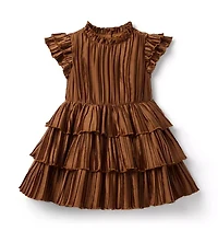Pleated Ruffle Dress