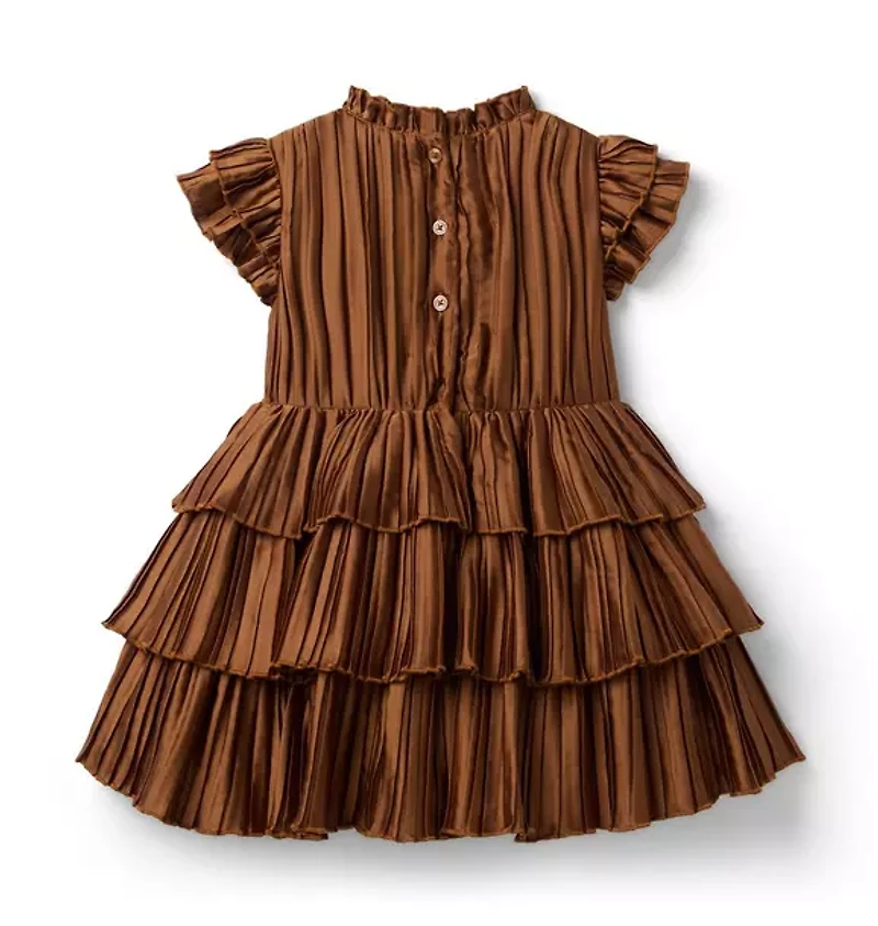 Pleated Ruffle Dress