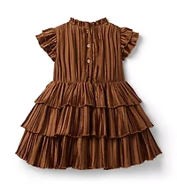 Pleated Ruffle Dress