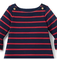 Striped Ruffle Cuff Dress