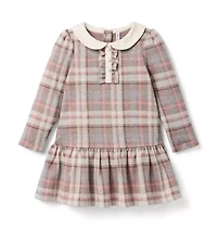 Plaid Jacquard Dropwaist Dress