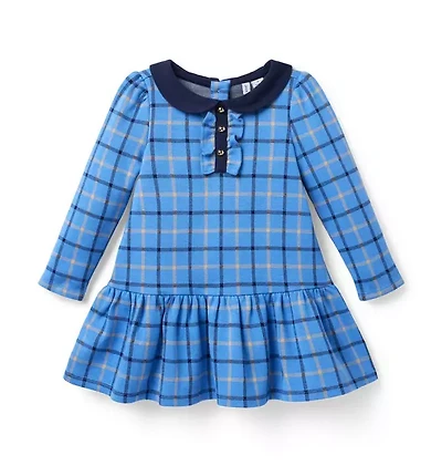 Plaid Jacquard Dropwaist Dress