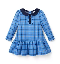 Plaid Jacquard Dropwaist Dress