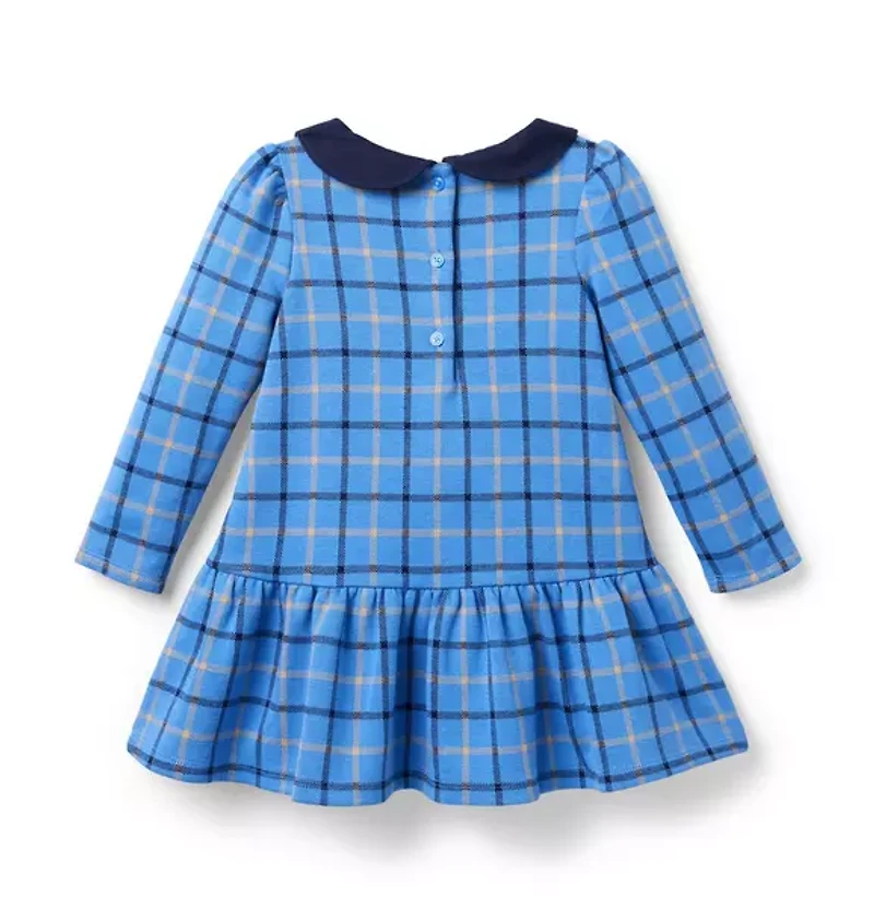 Plaid Jacquard Dropwaist Dress